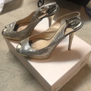 Jimmy Choo glitter slingback pump
